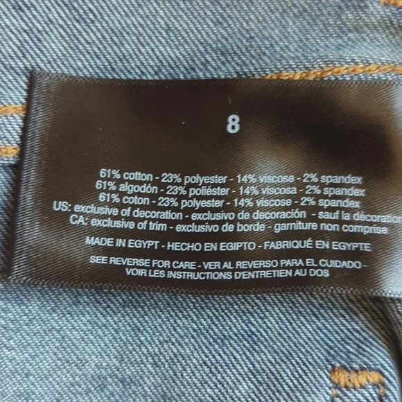 NWT Gloria Vanderbilt Amanda Slimming Effect Capri Denim Jeans 8 Blue Pockets - Picture 9 of 16